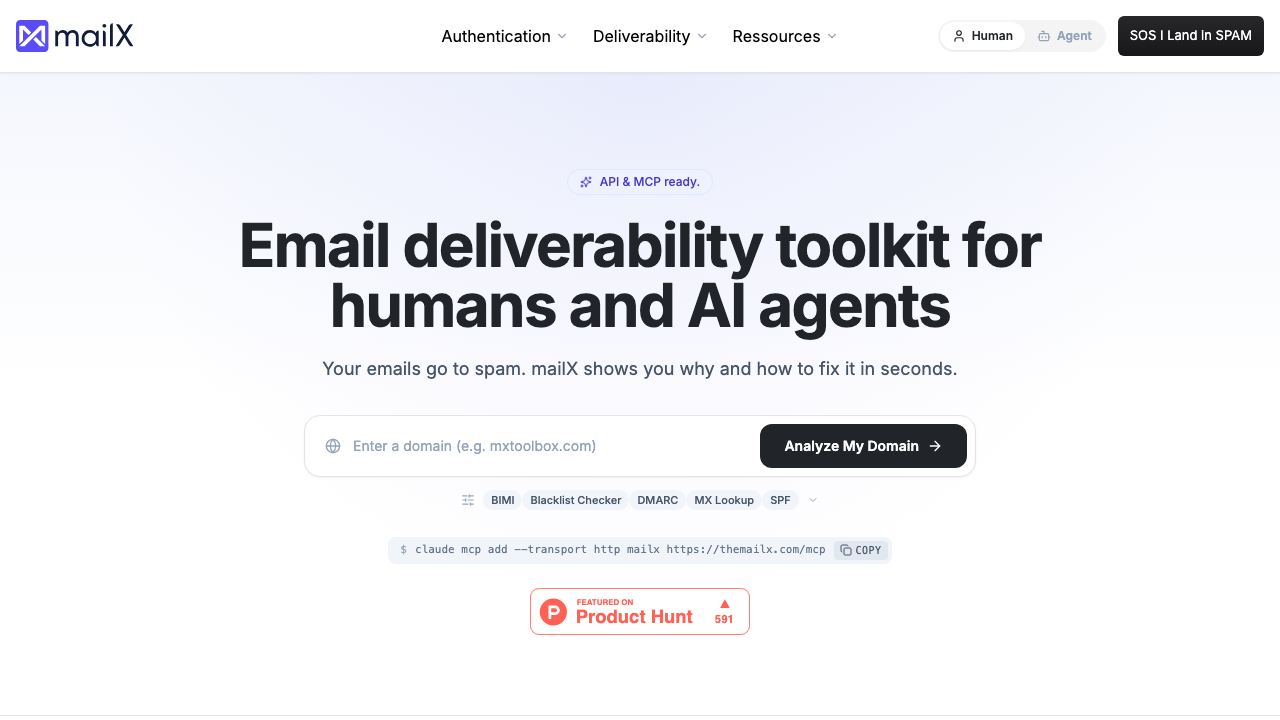 mailX by mailwarm website screenshot