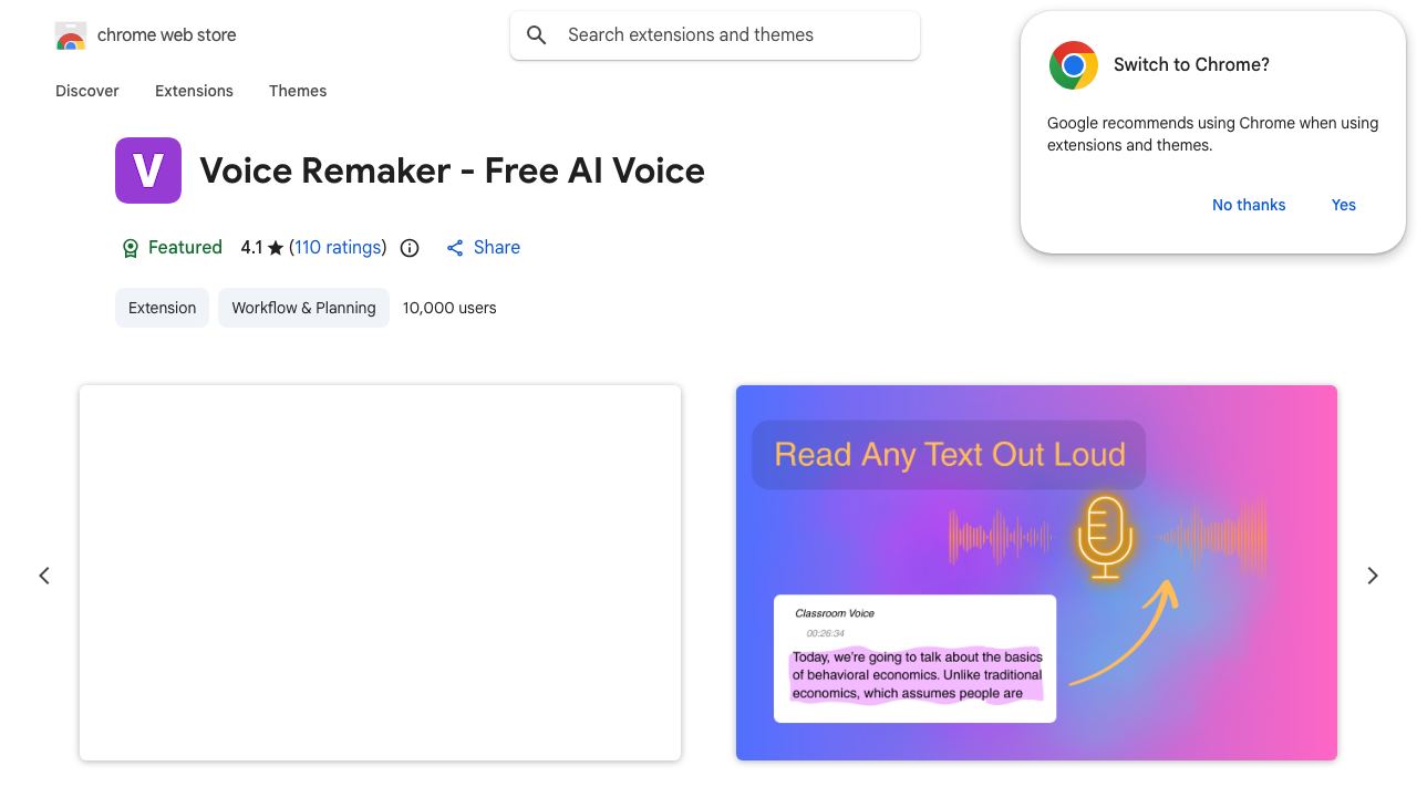 Voice Remaker - Free AI Voice 网站截图