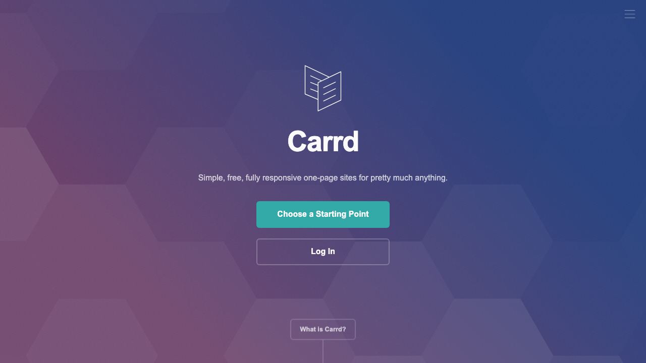 Carrd website screenshot