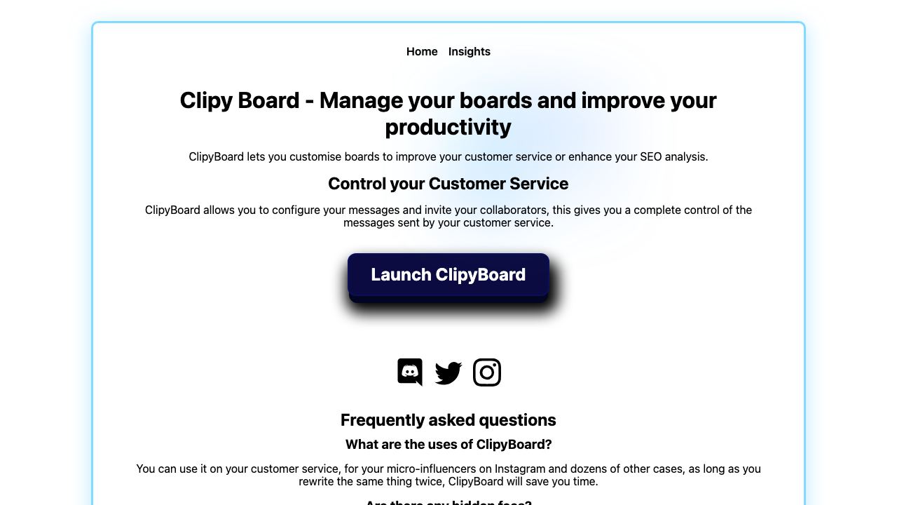ClipyBoard 网站截图