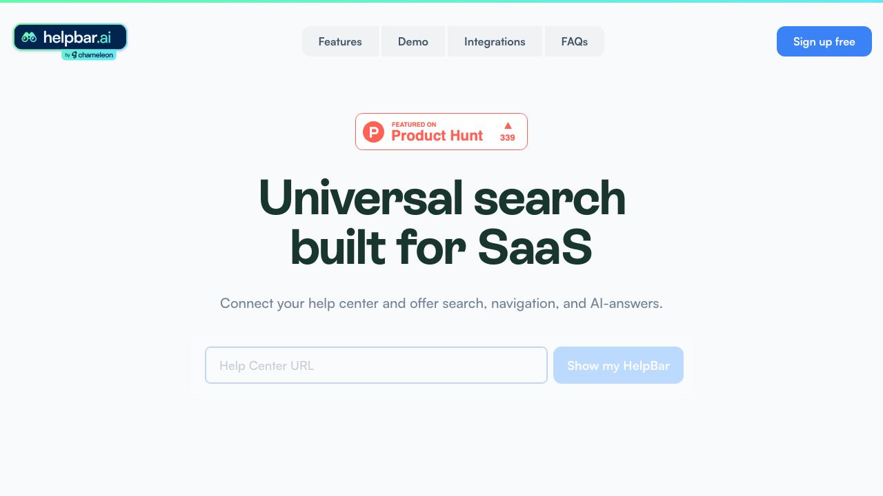 HelpBar.ai 网站截图
