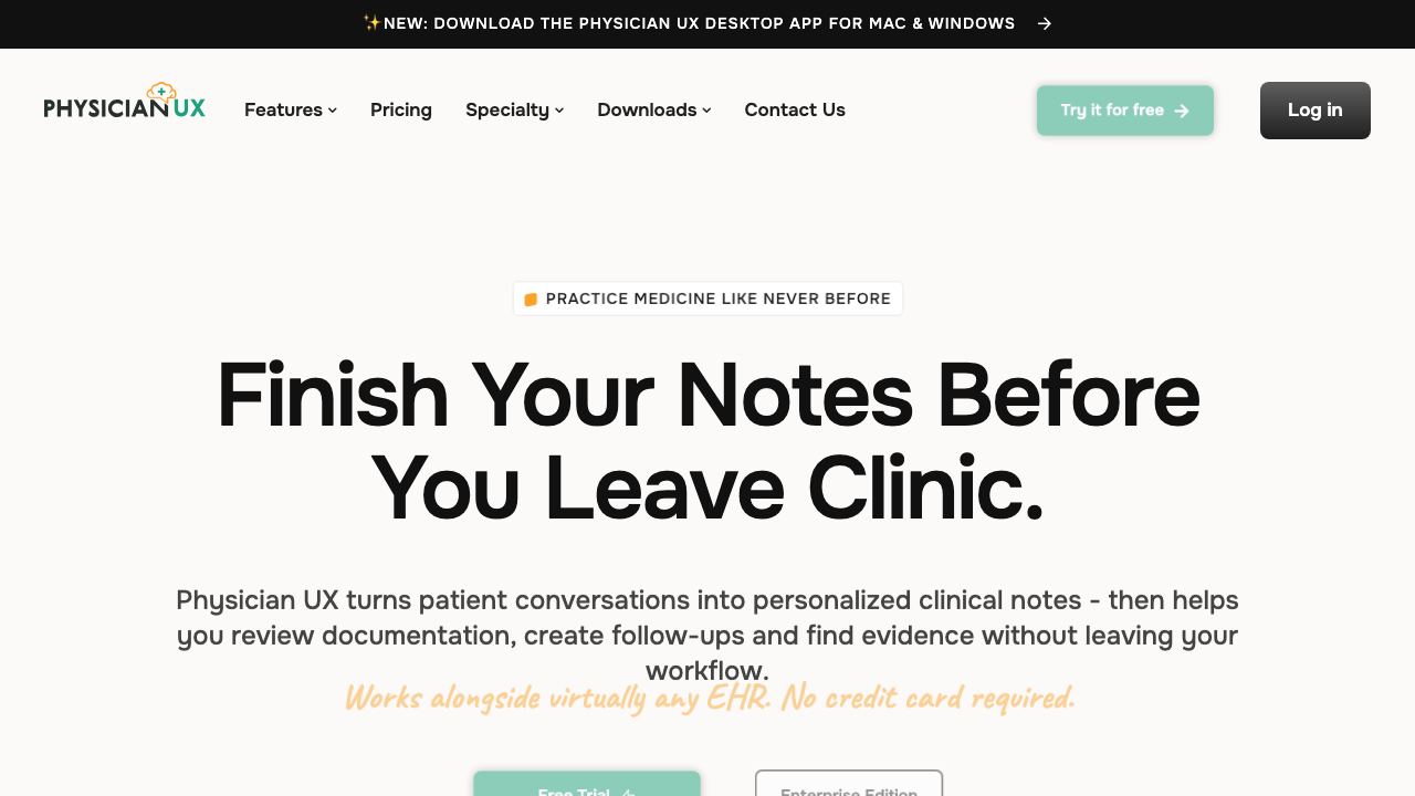 Physician UX 网站截图
