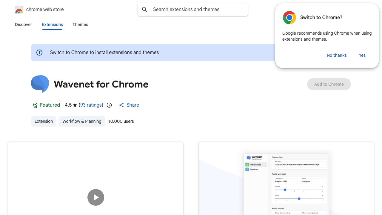 Wavenet for Chrome 网站截图