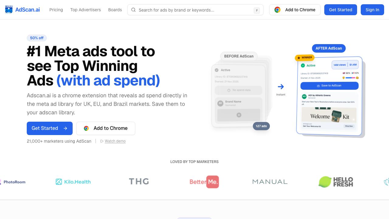 AdScan.ai 网站截图