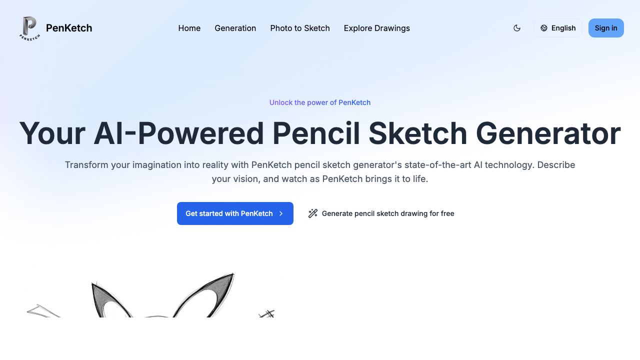 Pencil Sketch Generator 网站截图