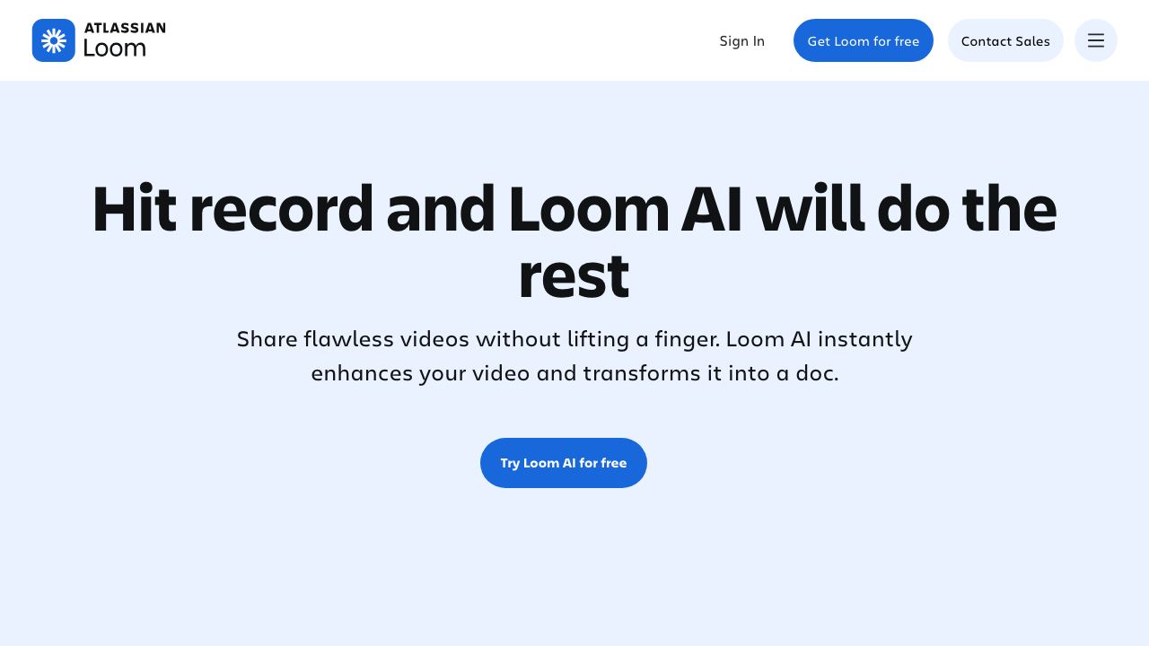 Loom AI 网站截图