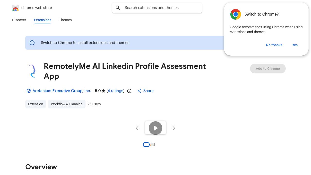 RemotelyMe AI Linkedin Profile Assessment App 网站截图