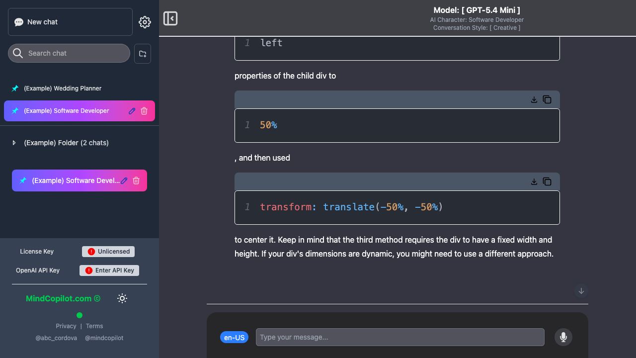 MindCopilot a Better UI for ChatGPT 网站截图
