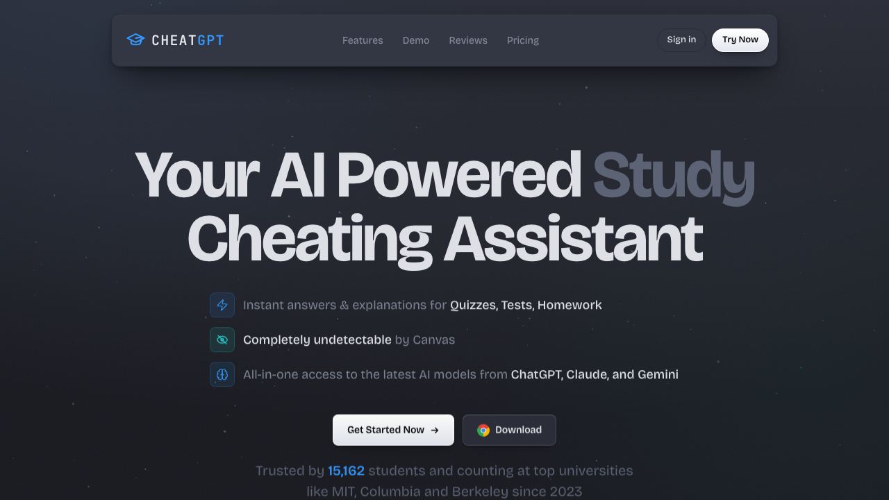 CheatGPT website screenshot