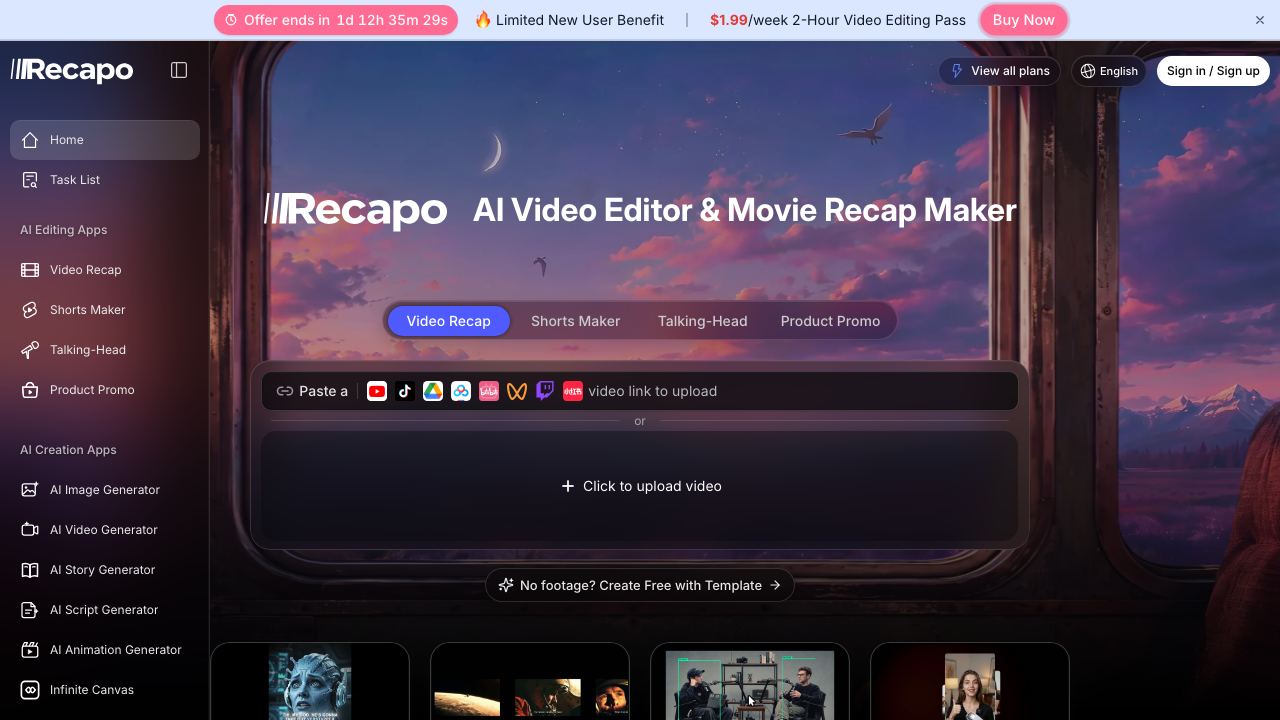 Recapo.ai website screenshot