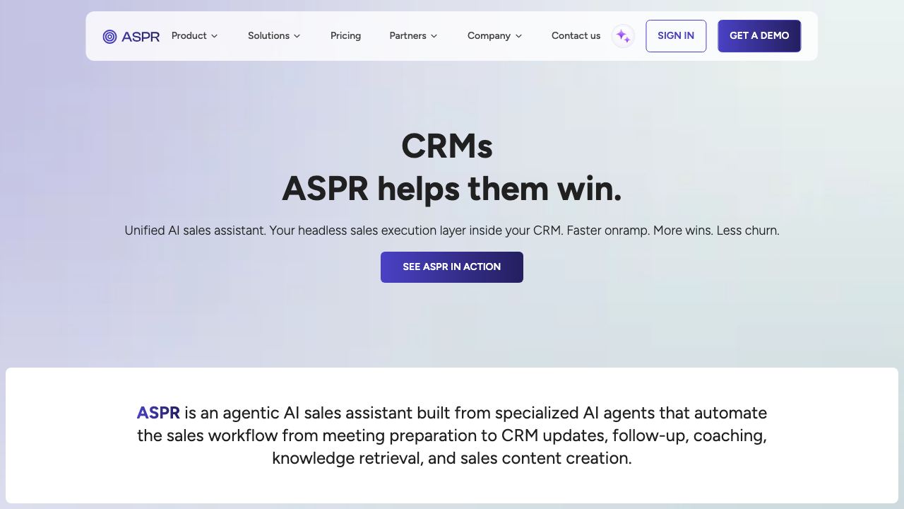 ASPR AI 网站截图