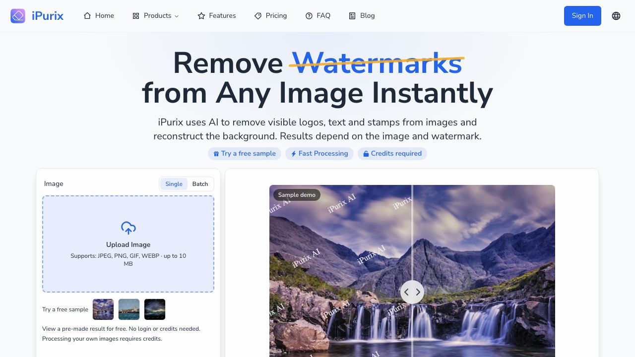 iPurix 网站截图