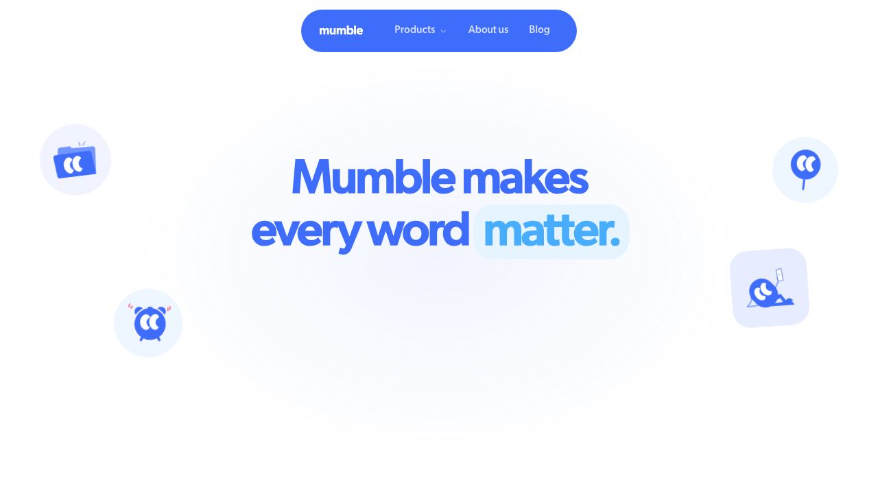 Mumble AI 网站截图