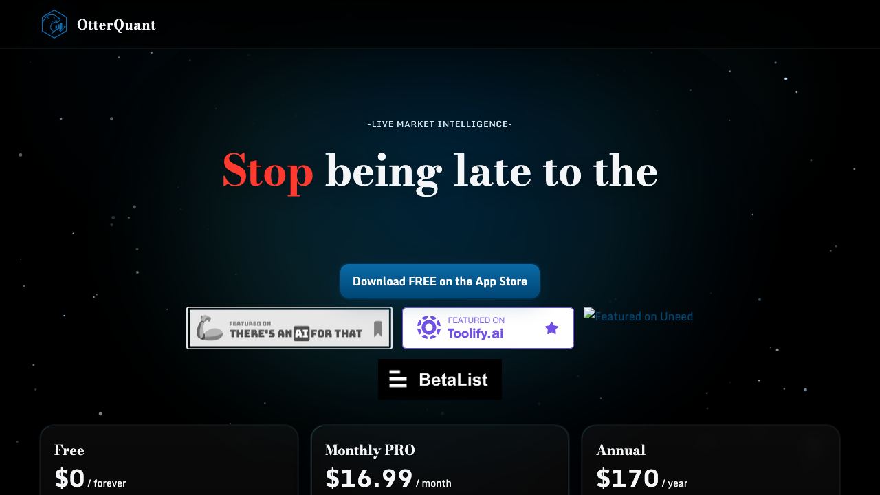 OtterQuant website screenshot