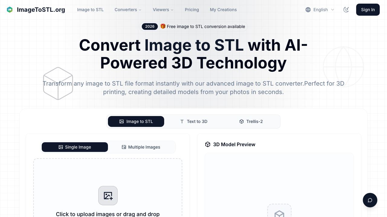 Image to STL 网站截图