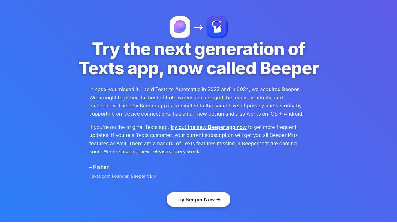 texts.com website screenshot