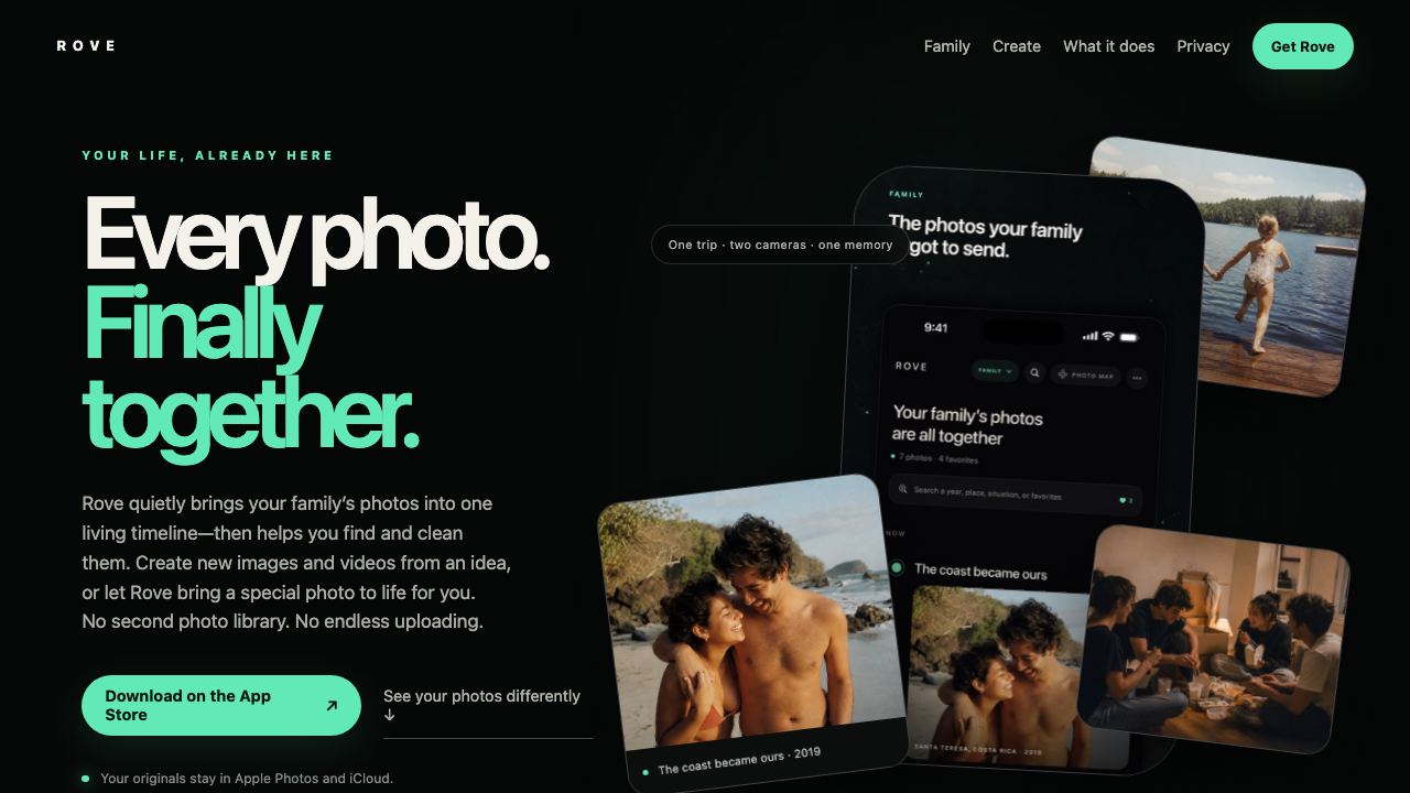 Rove website screenshot