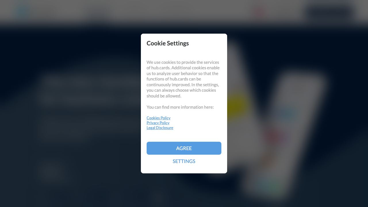 hub.cards 网站截图