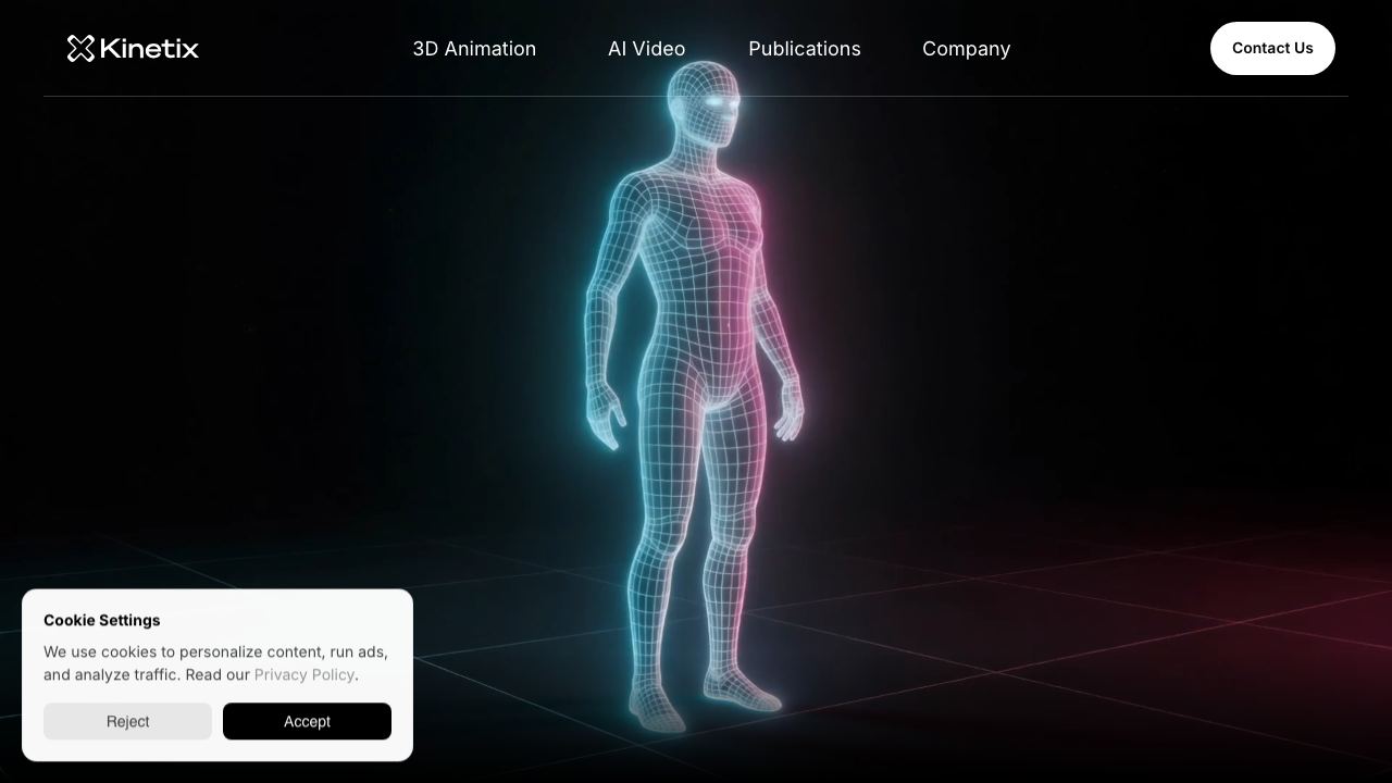Kinetix 网站截图