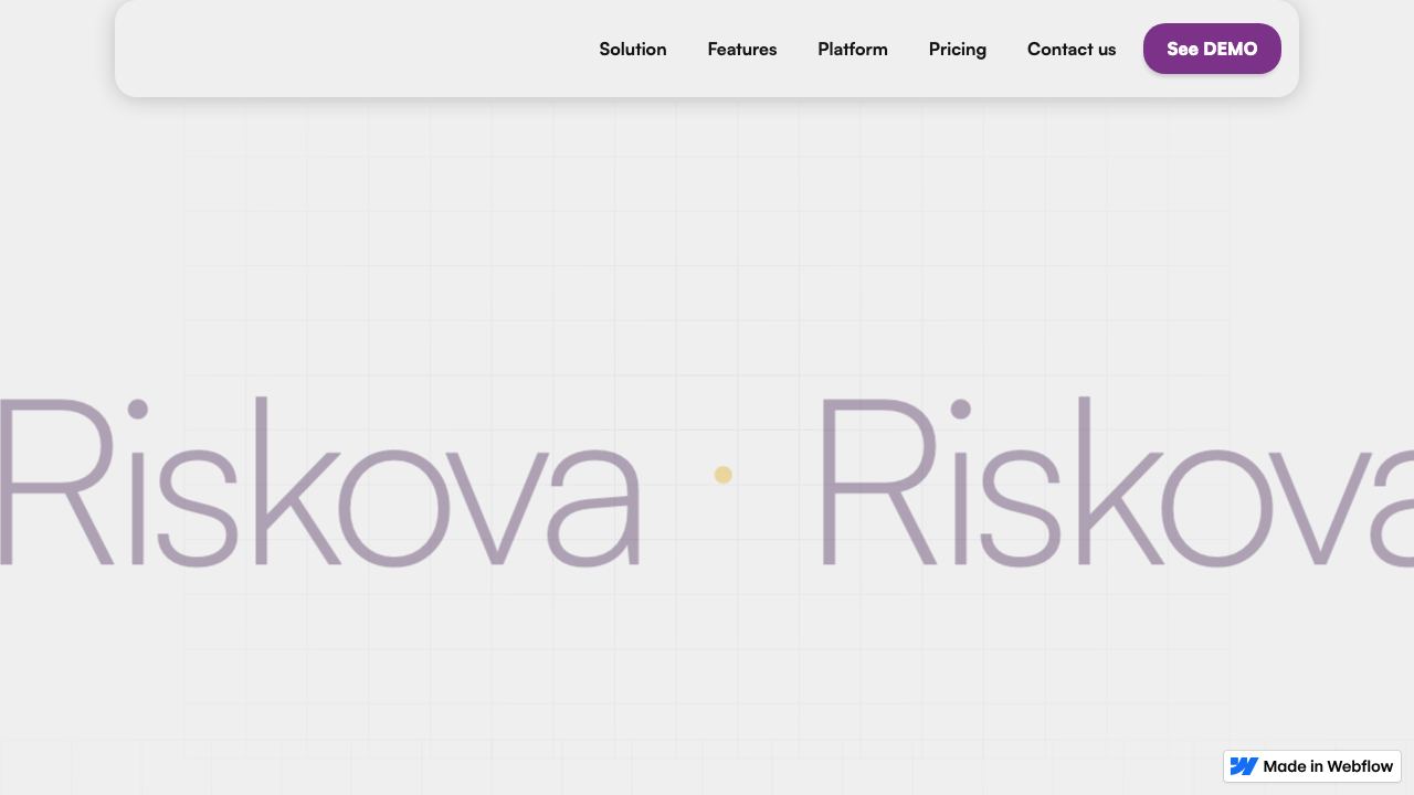 Riskova website screenshot