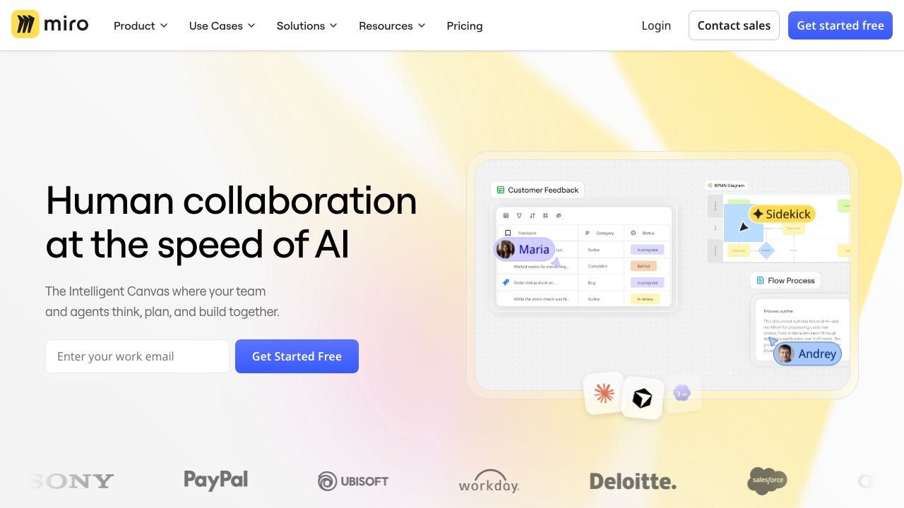 Miro website screenshot