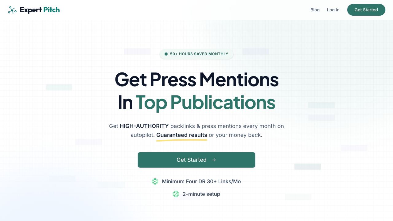 Expert Pitch - AI-powered PR assistant 网站截图