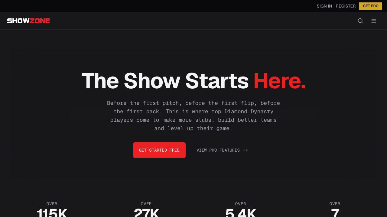 showzone.io 网站截图