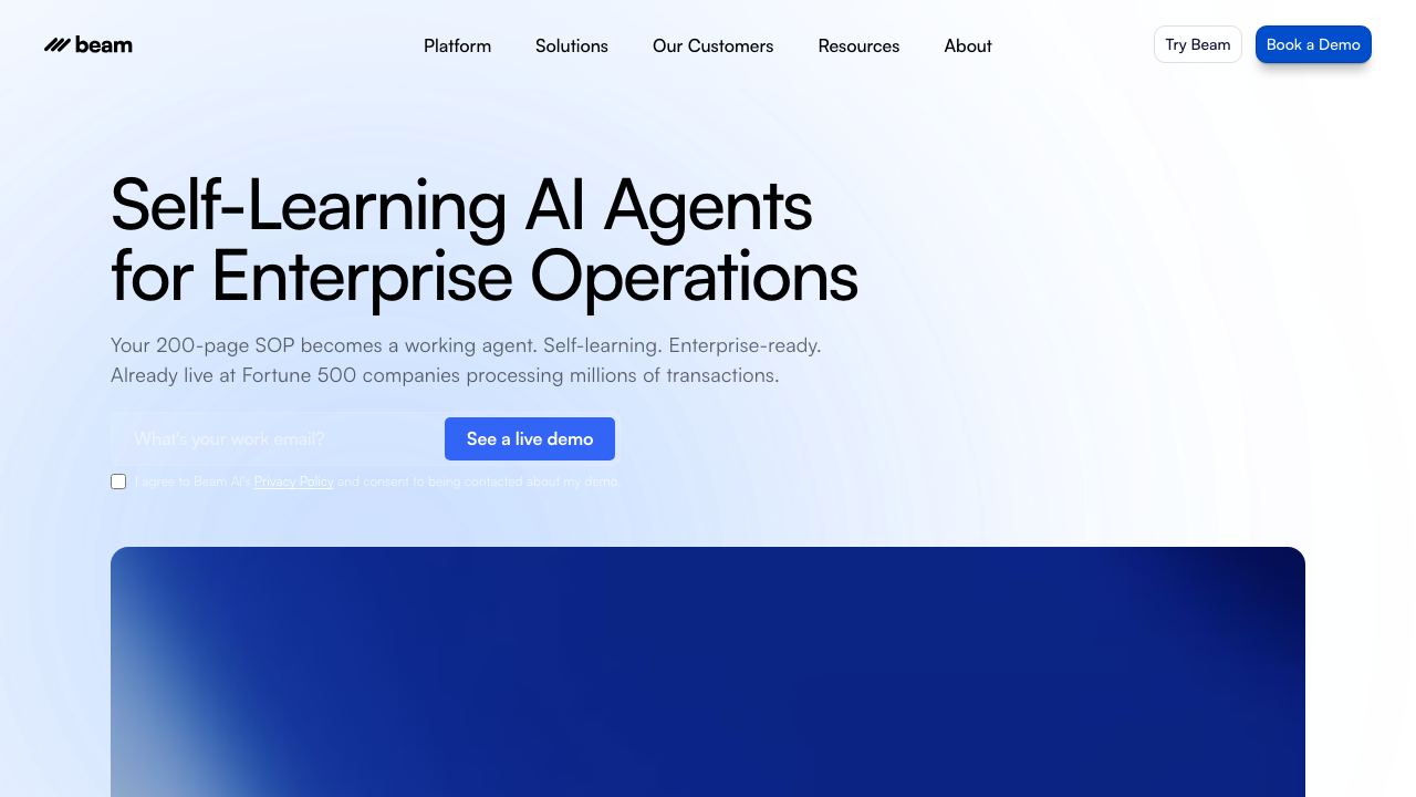 Beam AI 网站截图