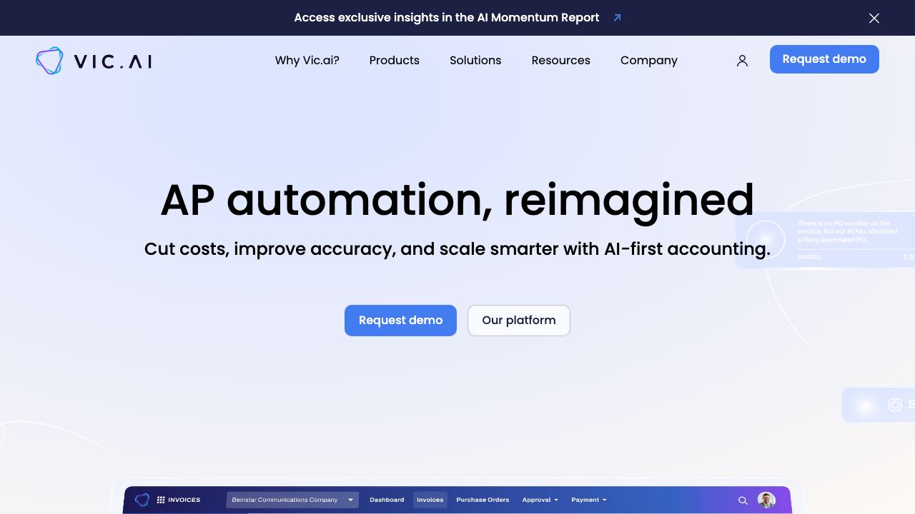 Vic.ai website screenshot