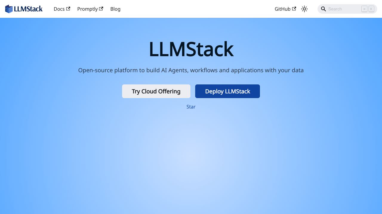 LLMStack website screenshot