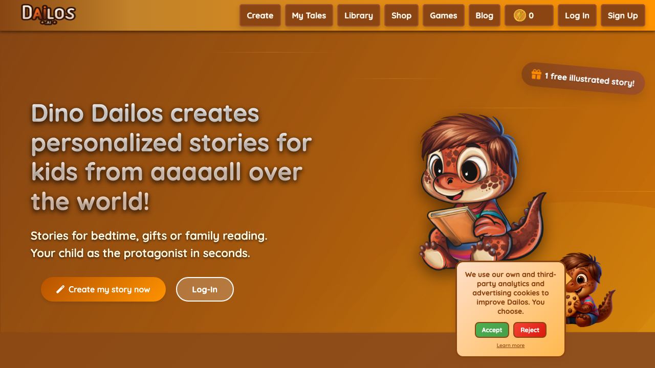 Dailos AI 网站截图