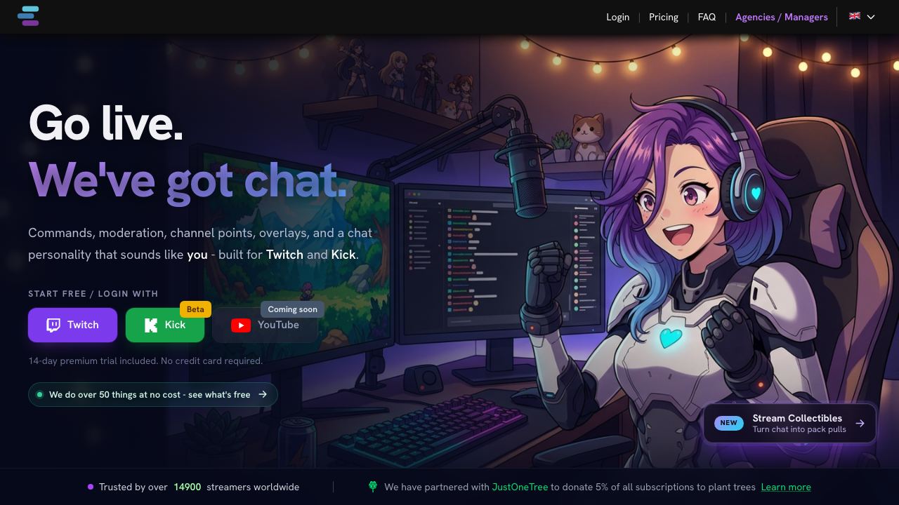 Stream Chat A.I. 网站截图