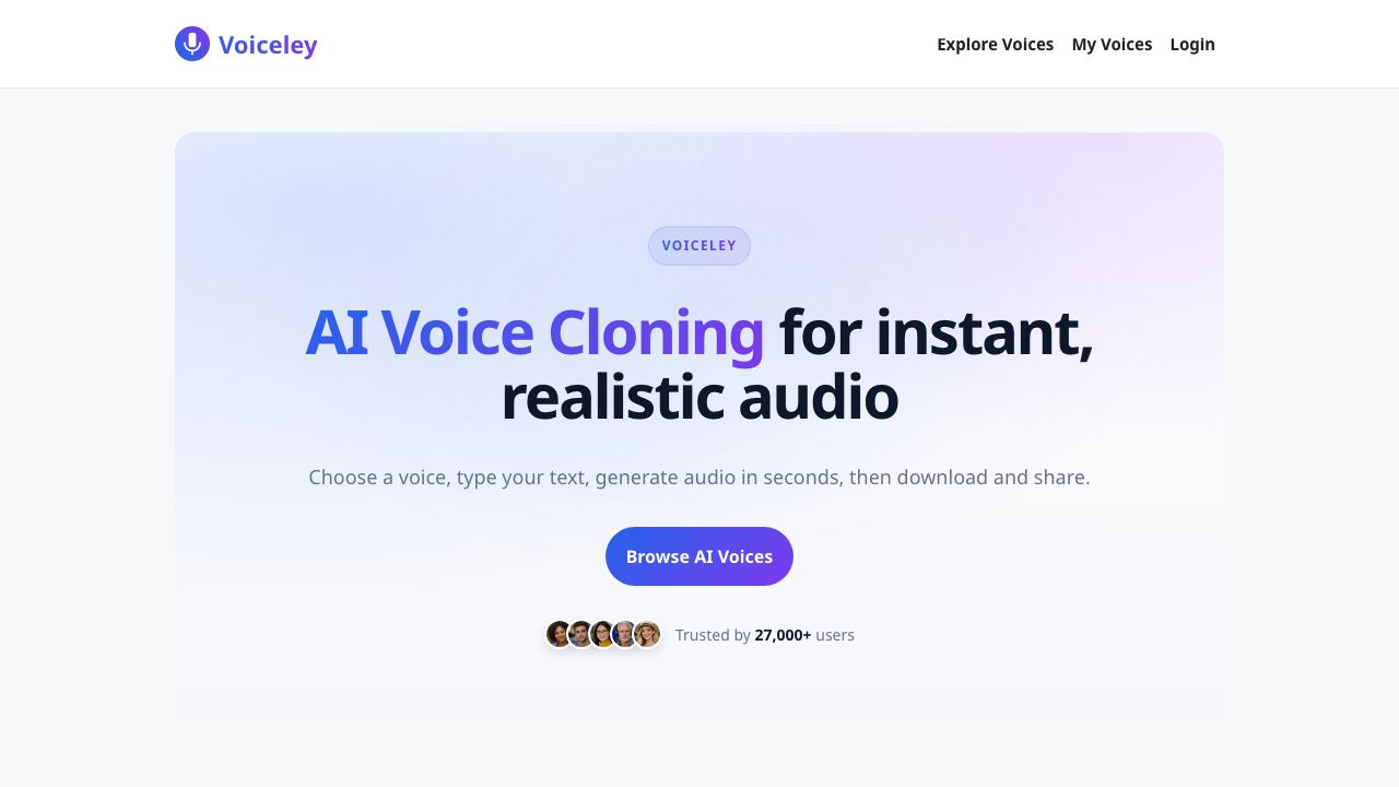 Voiceley 网站截图