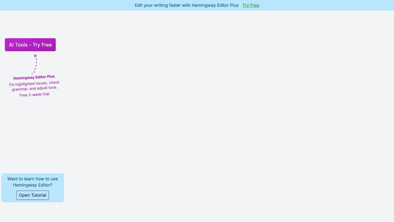 Hemingway Editor 网站截图