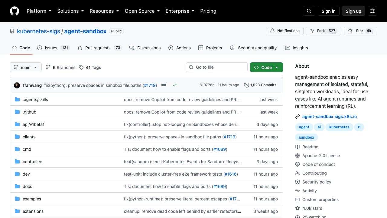 agent-sandbox website screenshot