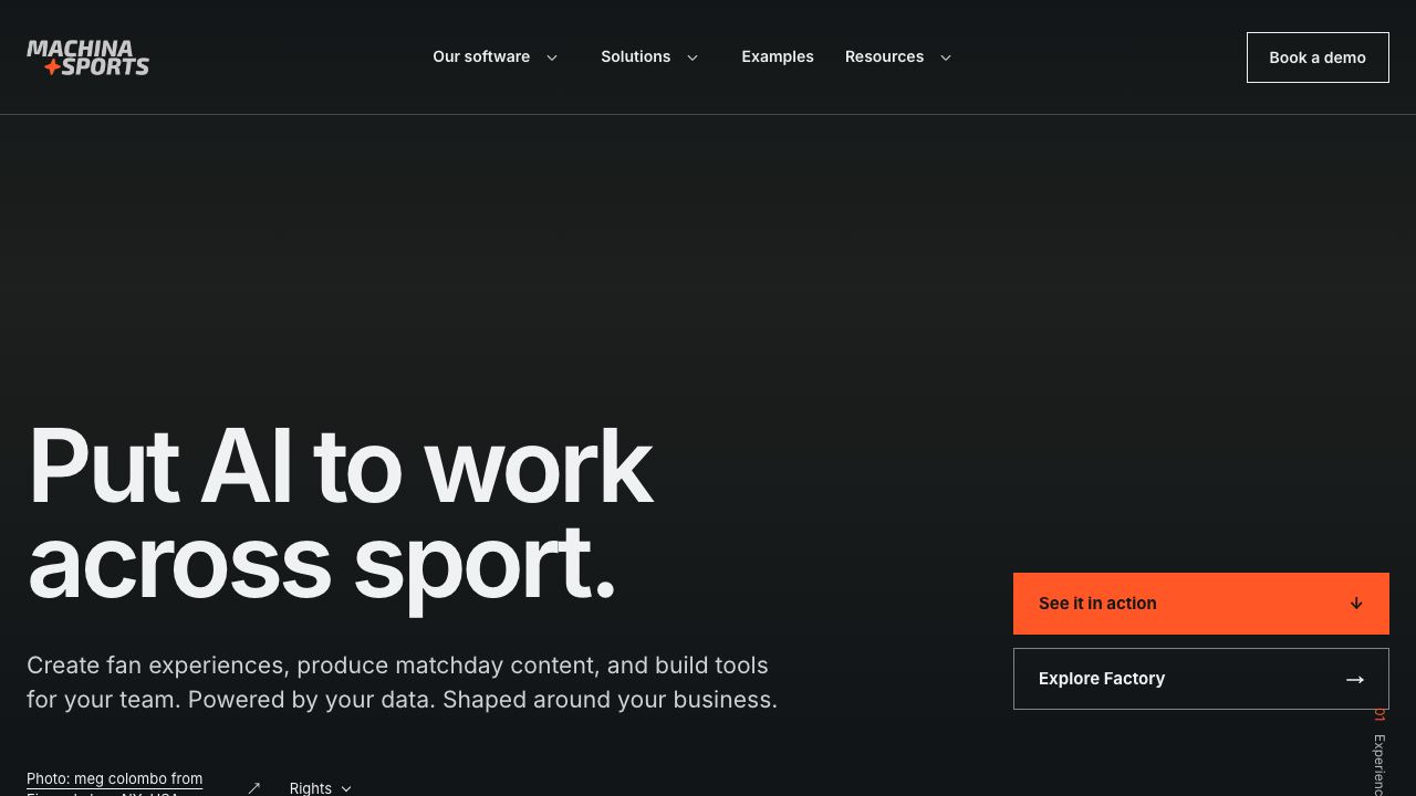 Machina Sports 网站截图