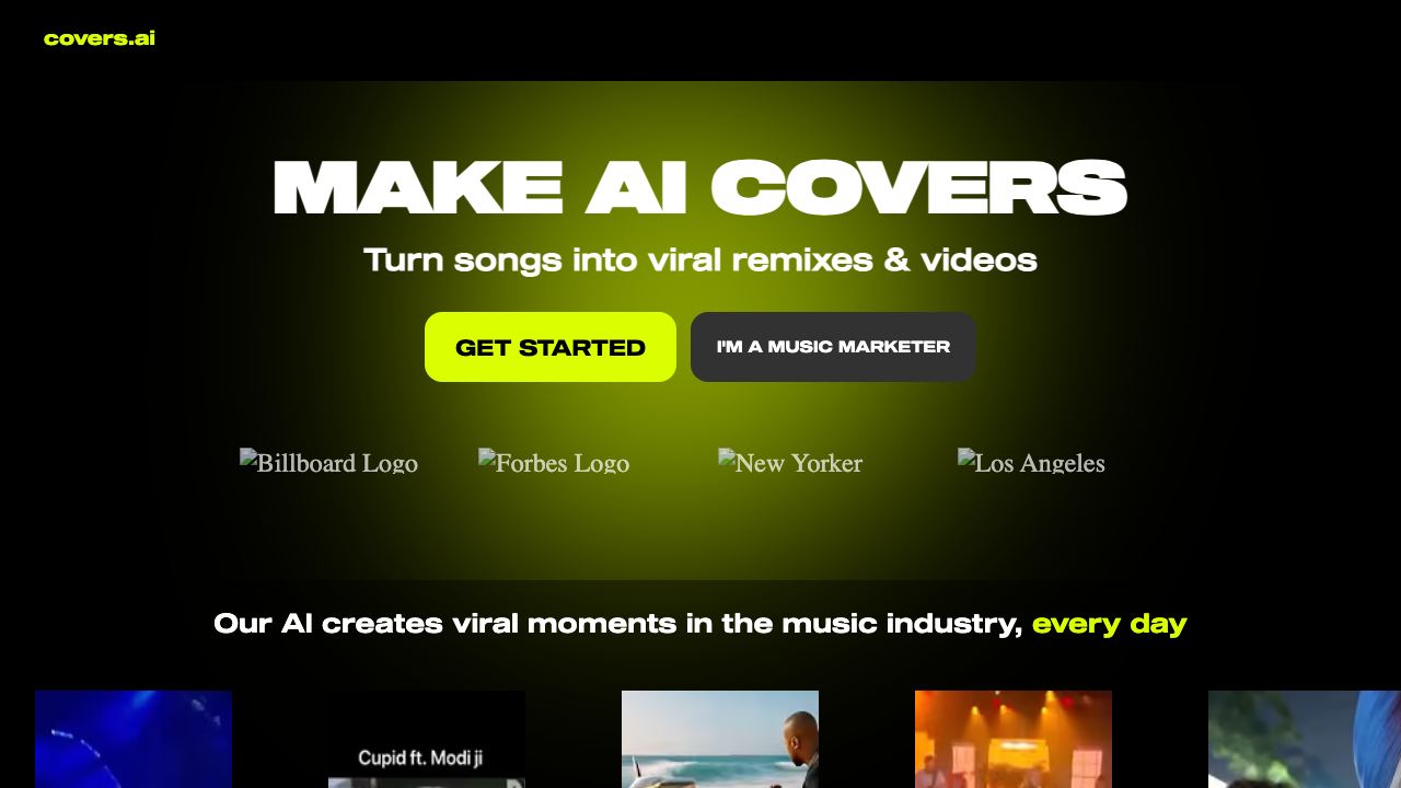 Covers AI 网站截图