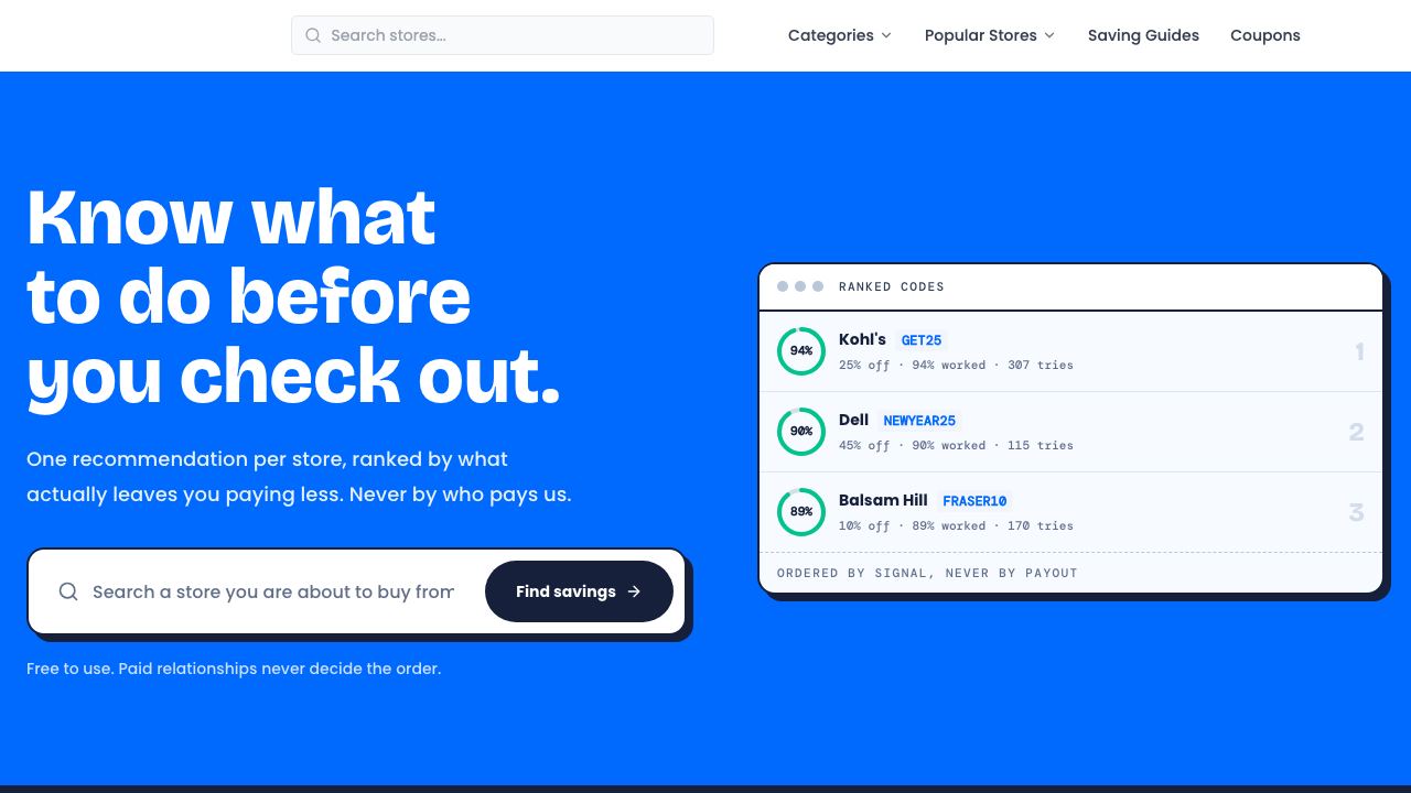 DealDrop website screenshot