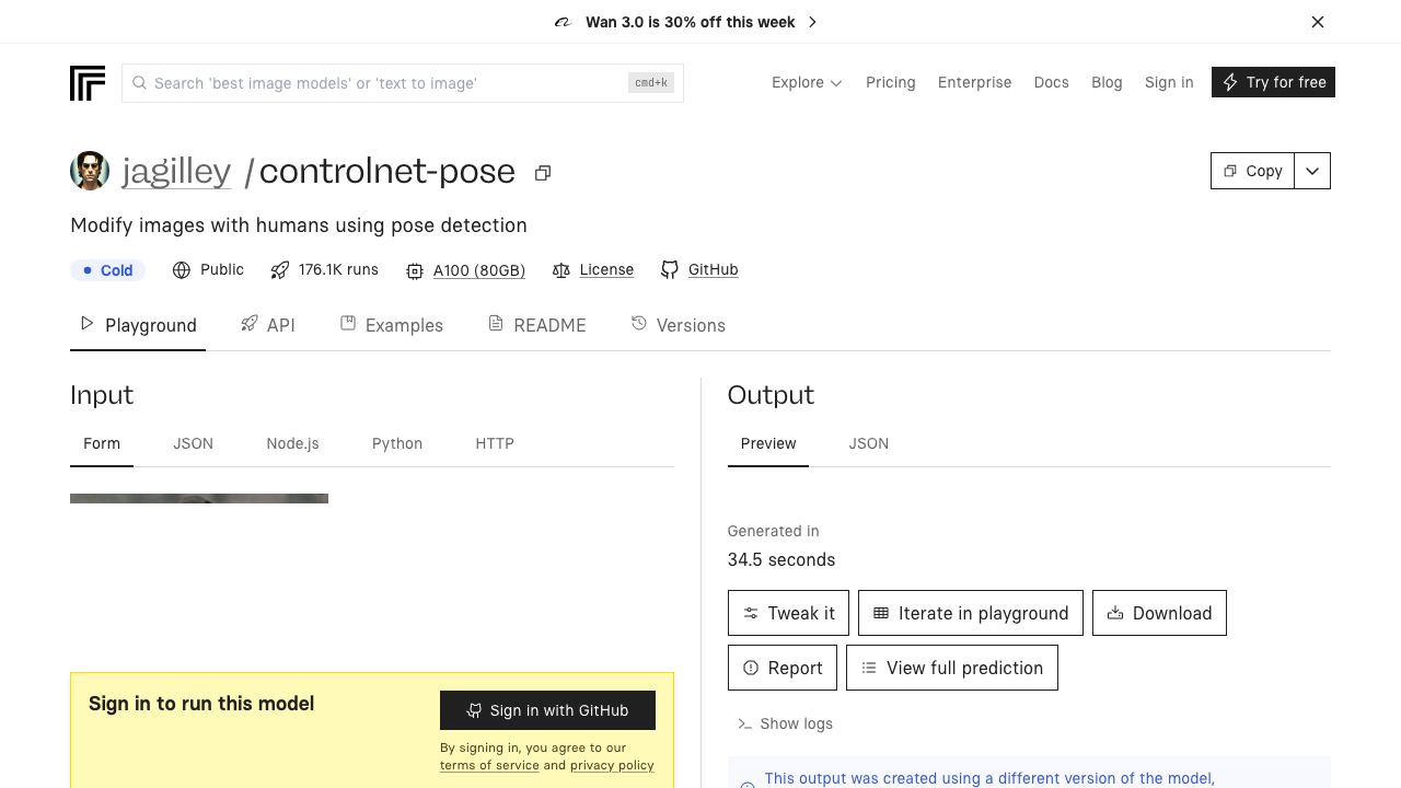 ControlNet Pose 网站截图