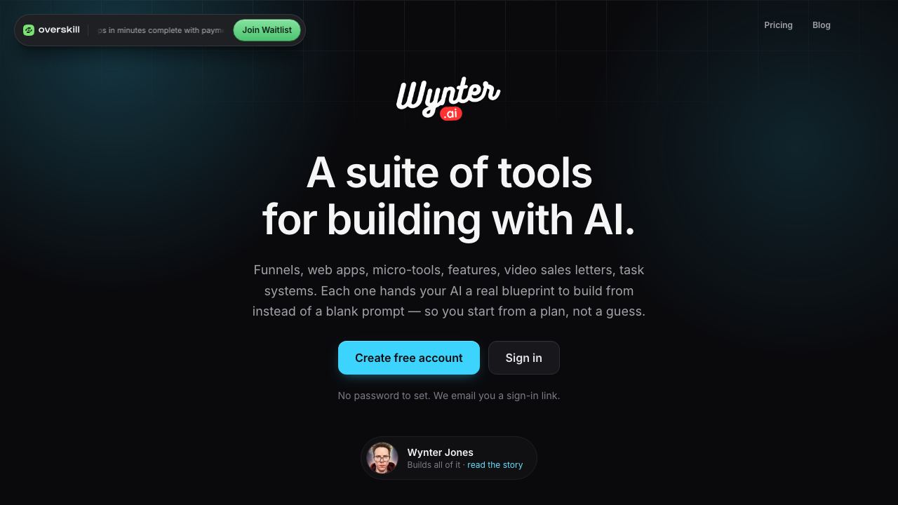 Wynter.ai 网站截图