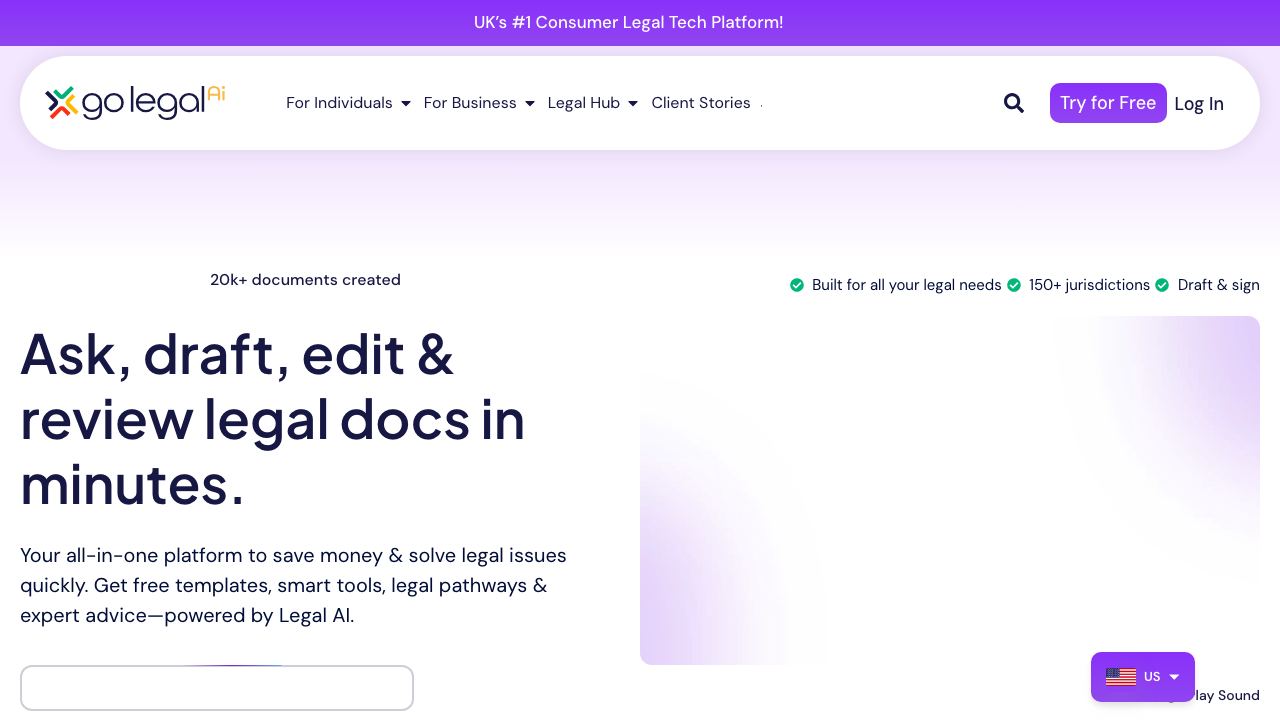 Go Legal Ai 网站截图