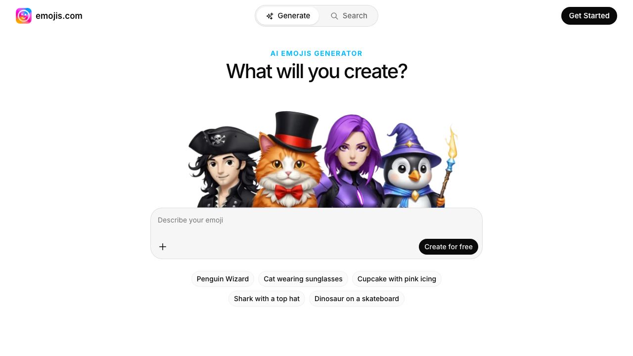 AI Emojis 网站截图