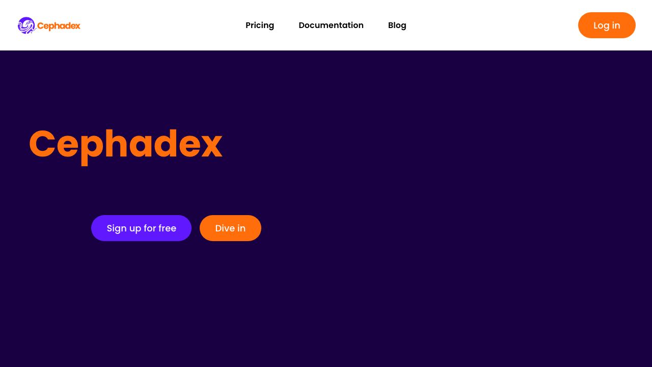 Cephadex 网站截图