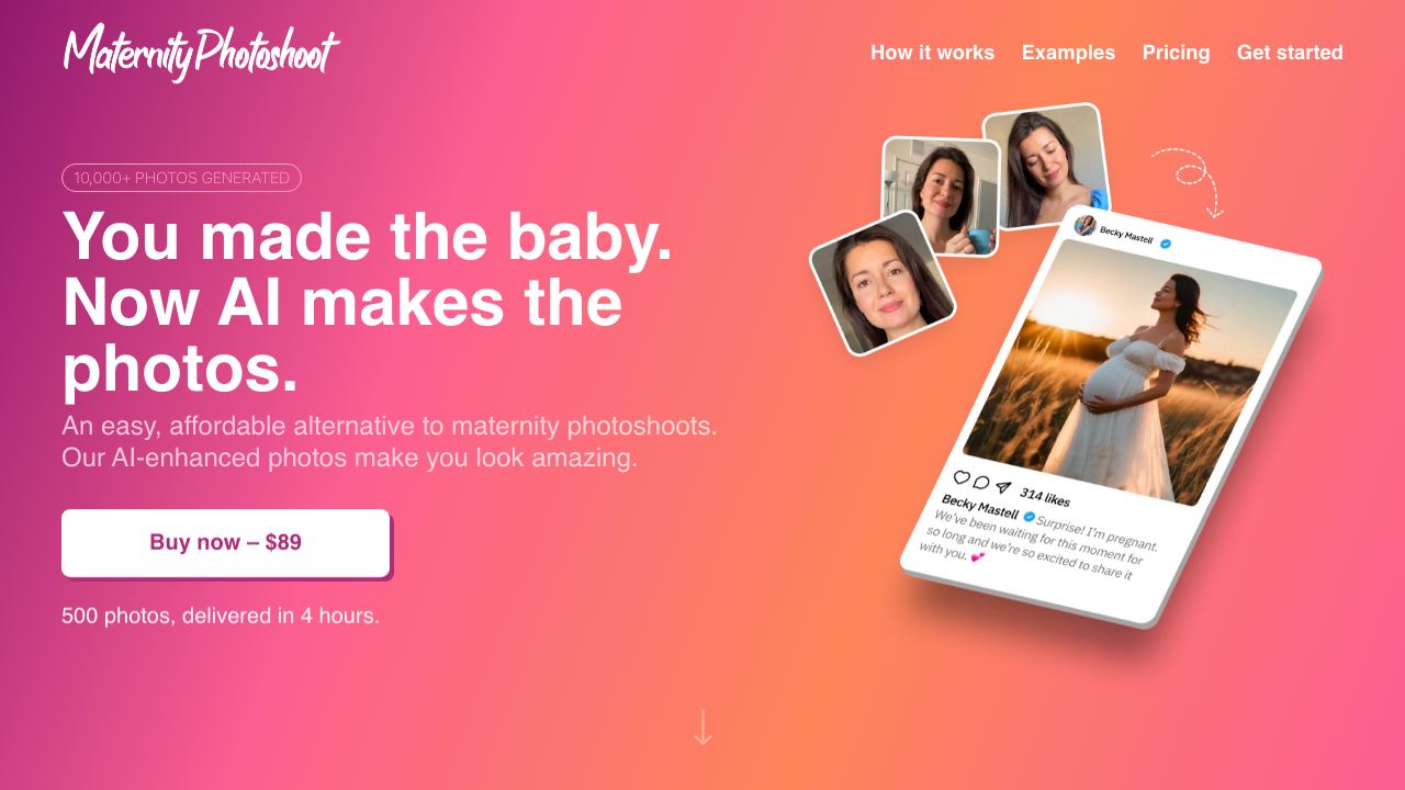 MaternityPhotoshoot website screenshot