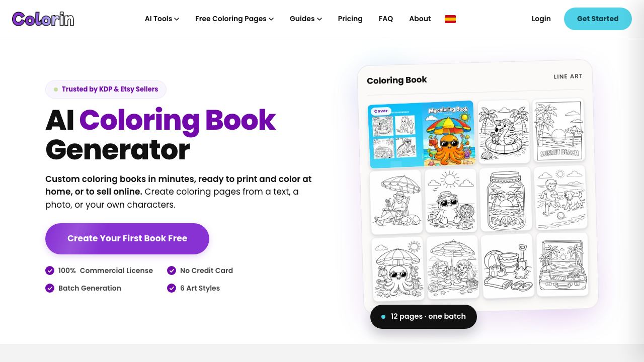 Colorin AI 网站截图