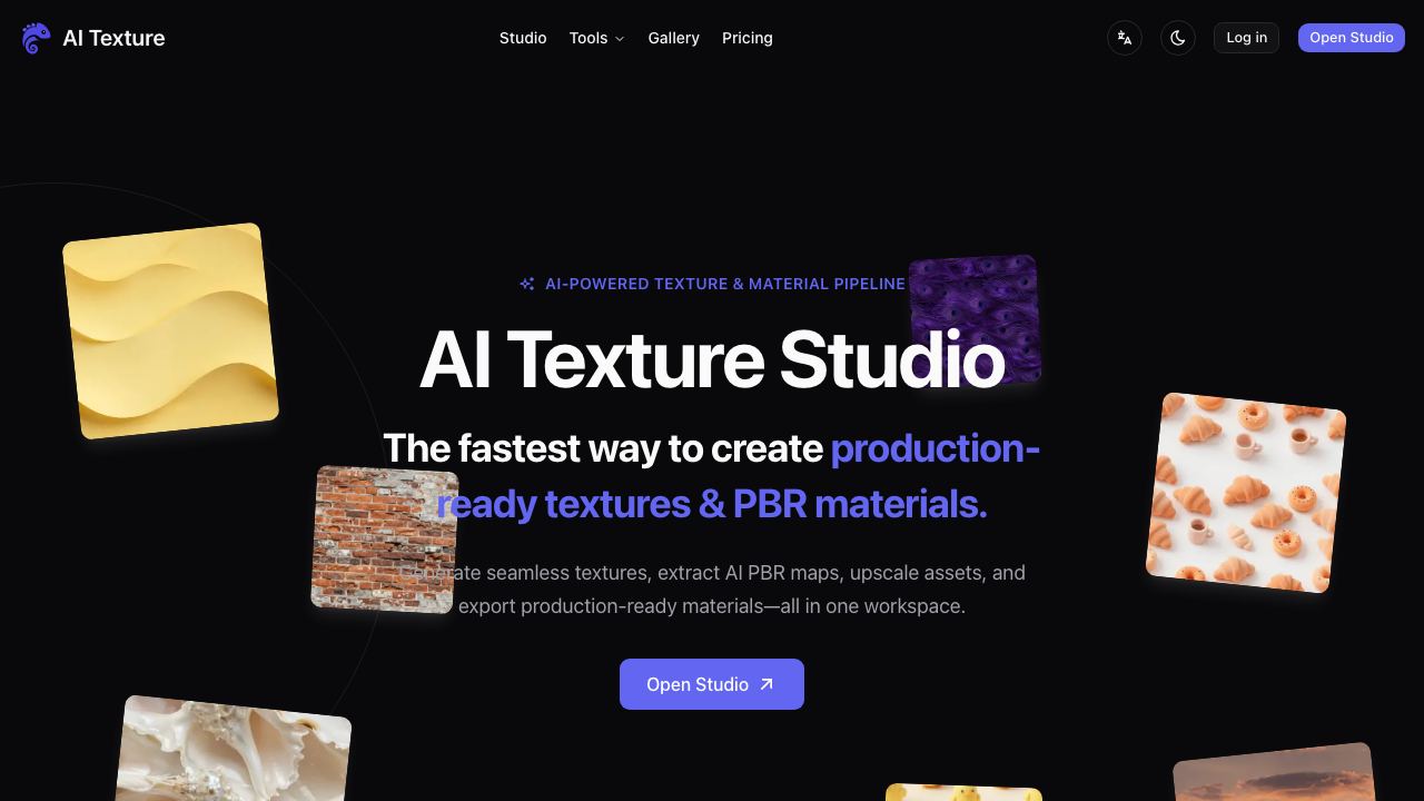 AI Texture Studio website screenshot