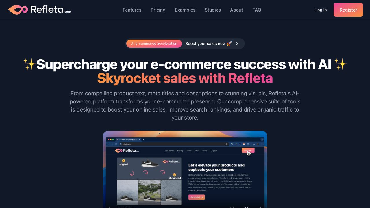 Refleta website screenshot