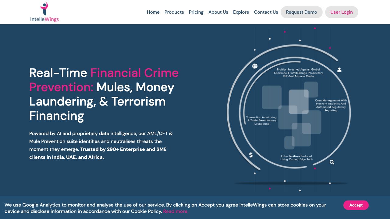 IntelleWings website screenshot