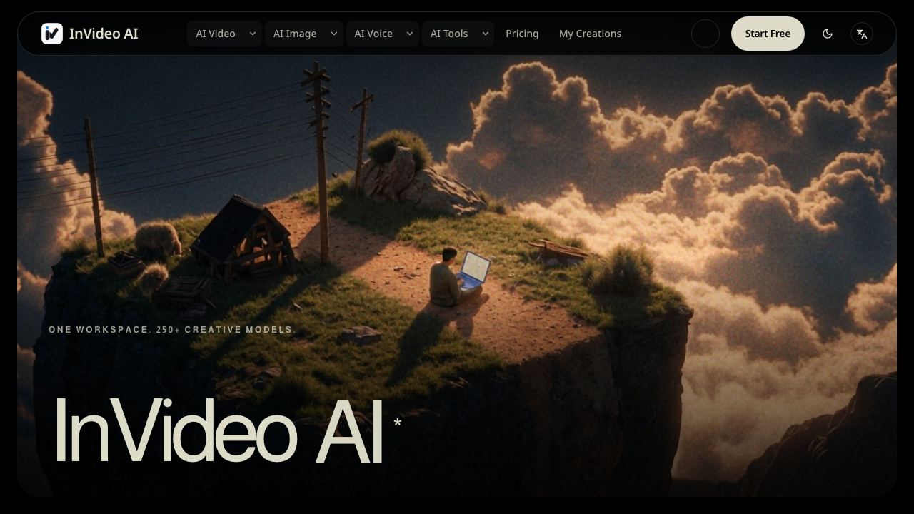 Invideo AI 网站截图