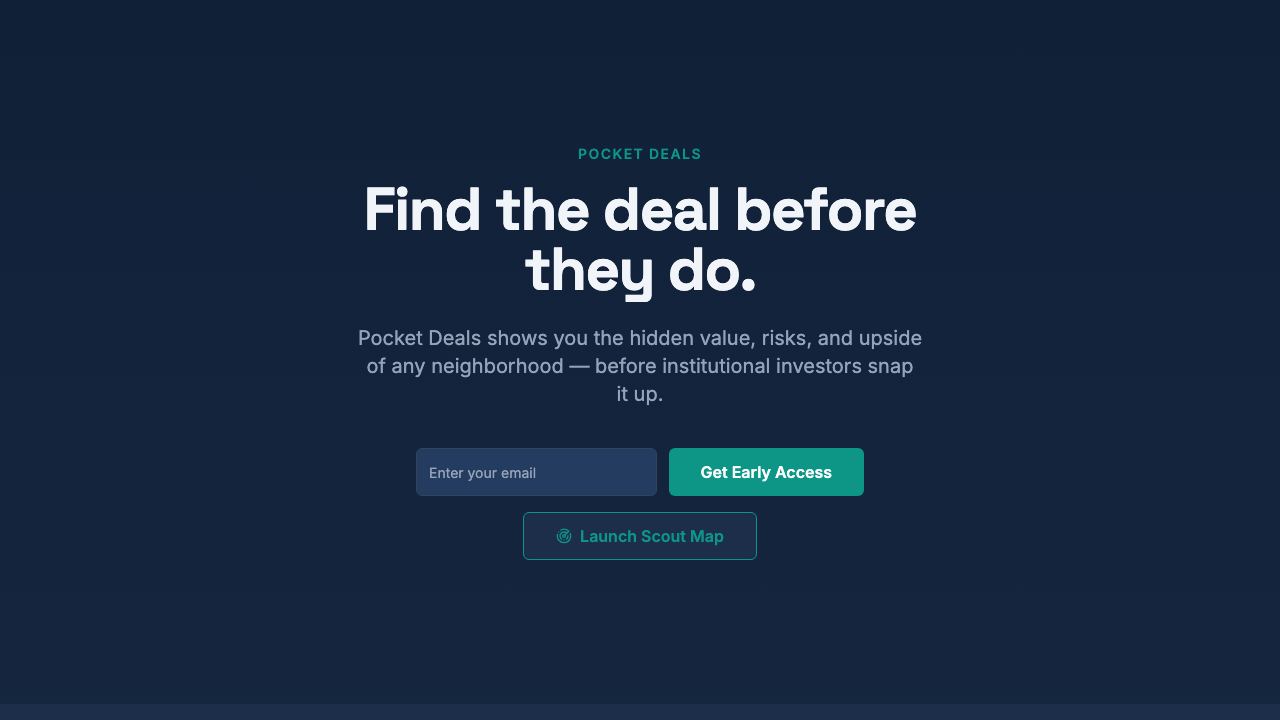 PocketDeals 网站截图